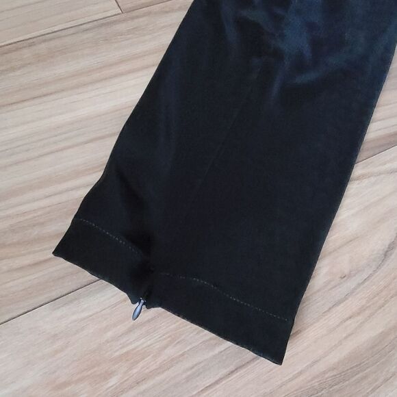 🆕️ Good American Croc Exec Faux Leather Tonal Snake High Waist Pants in Black - Picture 5 of 15